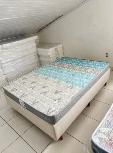Cama de Casal colchão 12 cm + base de casal várias unidades l 