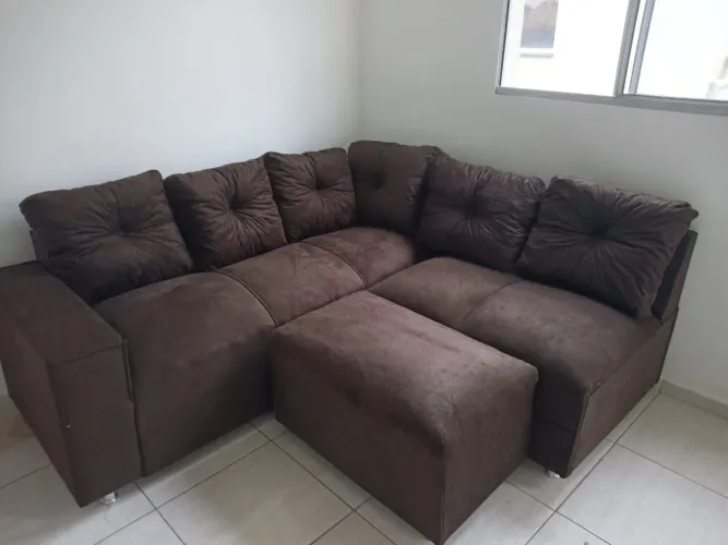 Jogo sofá de canto 2.00x1.80 - novo