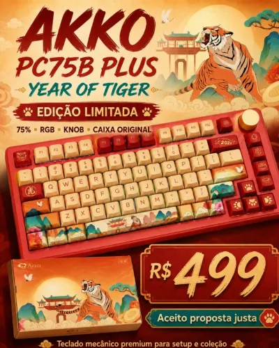 TECLADO MECÂNICO AKKO YEAR OF TIGER EDIÇÃO LIMITADA