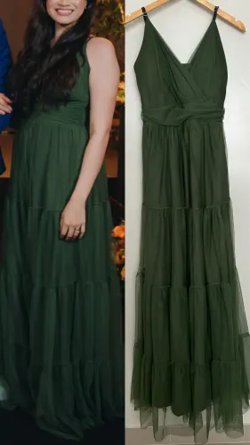 Vestido Festa Verde Oliva M