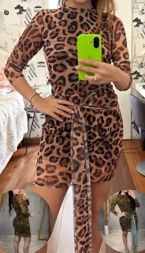 Vestido onça 
