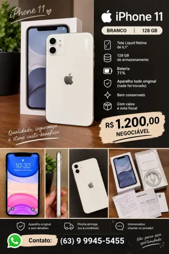 iPhone 11 branco - 128GB