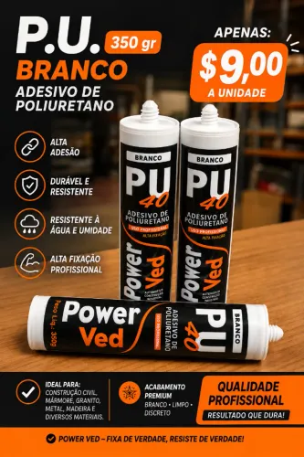 P.U. 40 BRANCO 350 GR $ 9,00 CADA