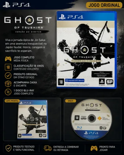 Ghost of Tsushima Versão do Diretor PS4 | Jogo Original em Mídia Física