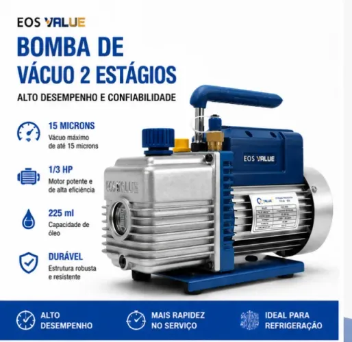 Bomba de Vácuo EOS Blue 6CFM Bivolt 1 Estágio