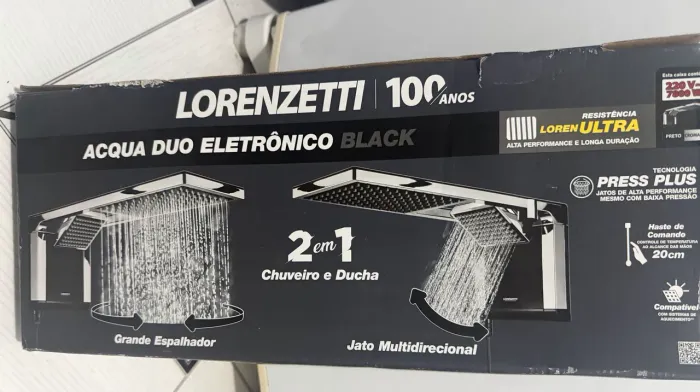 Chuveiro lorenzete água duo