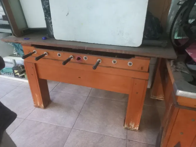 Mesa de totó madeira de pebolim
