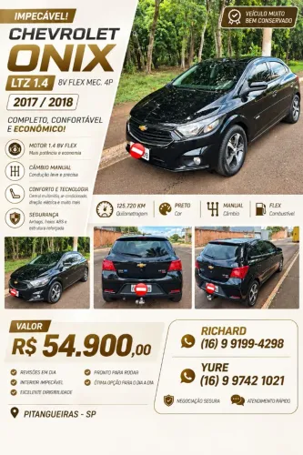Chevrolet Onix Hatch LTZ 1.4 8V Flex Mec. 4P 2018