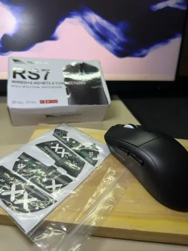 Mouse RS7 Sem Fio Bluetooth 5.2 e 2.4GHz Novo