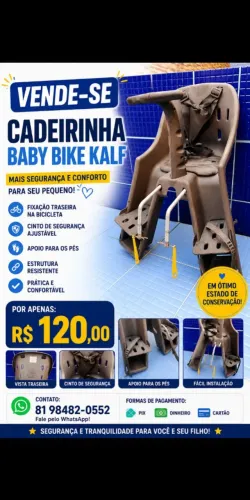 Cadeirinha Baby Bike Kalf