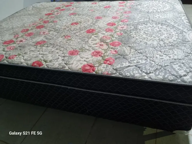 Cama Box casal espuma D28 acoplada semi orto bem conservada ENTREGO