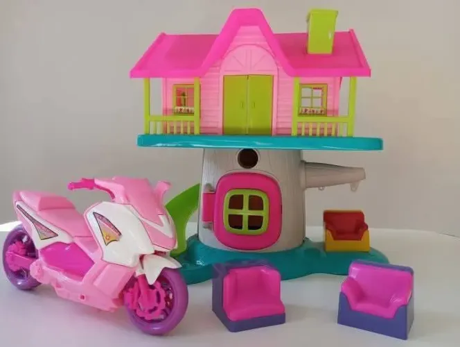 Brinquedo Casinha Faz De Conta Completa Acessórios das Bonecas Barbie