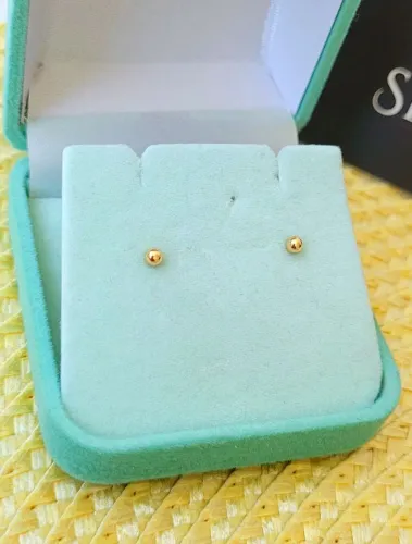 Brinco Bolinha Micro. Ouro 18k