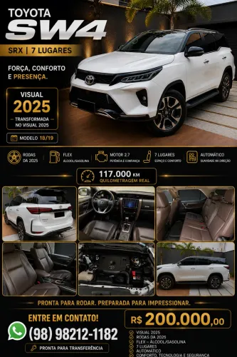 Toyota Hilux SW4 SRV 4X2 2.7 Flex 16V Aut. 2019