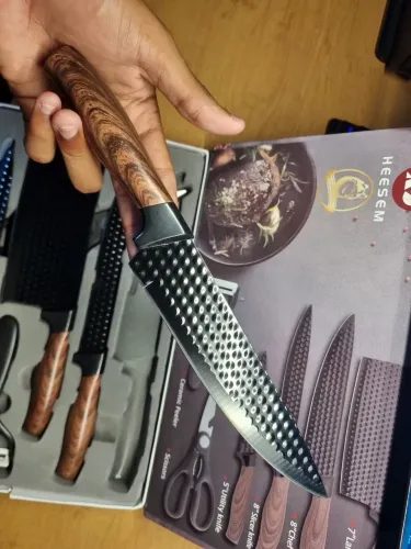 Conjunto de facas inox, com cabo antiaderente e cabo reforçado
