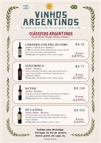 Vinho importado | Argentina