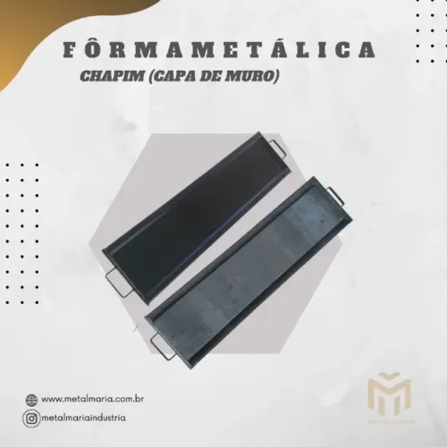 Forma metálica para chapim capa de muro 