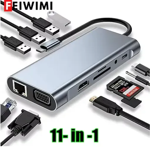 HUB USB C, adaptador USB C 11 em 1