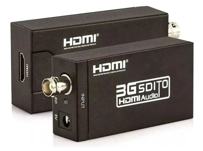 Conversor 3G-SDI para HDMI com Áudio - Full HD | Transmissão Ao Vivo
