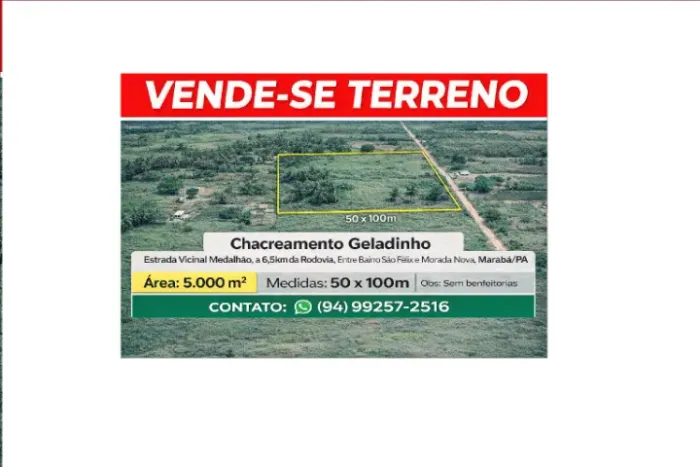 Terreno para Chácara. Espírito Santo. Área: 5.000 m². R$ 60.000,00
