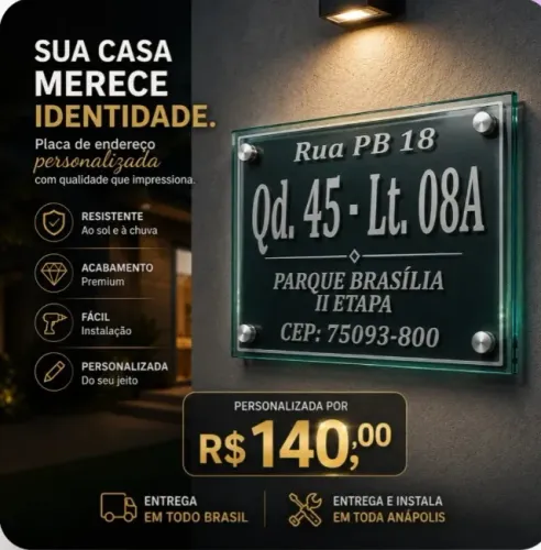 PLACAS DE ENDEREÇO 