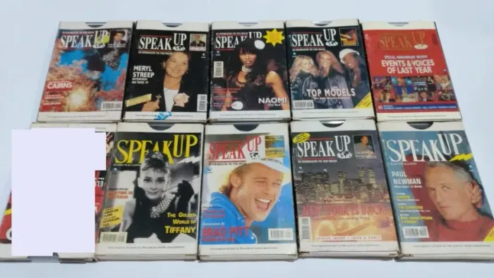 Coleção revista Speak Up antiga fitas K7 9 fitas