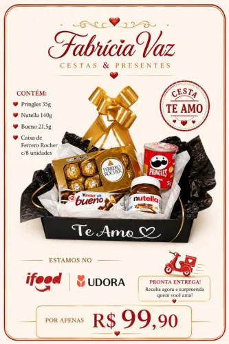 Cesta Ferrero Rocher e Nutella 