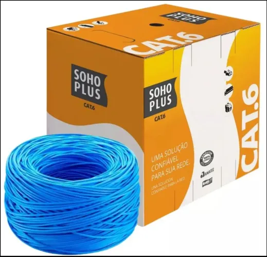 Cabo de rede CAT6 CX 305M AZUL