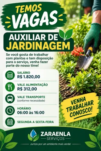 Auxiliar de jardinagem 