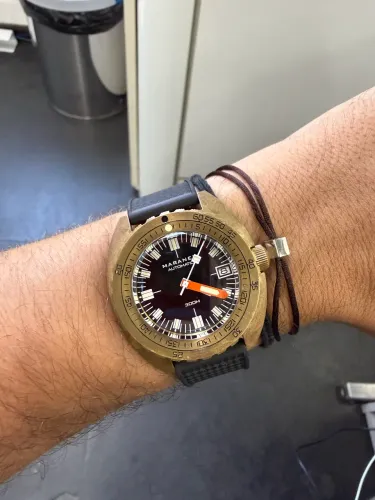Relógio maranez brass automático n Helson doxa bronze