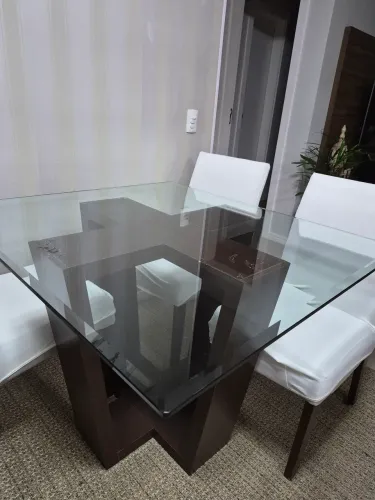 Mesa vidro 4 lugares