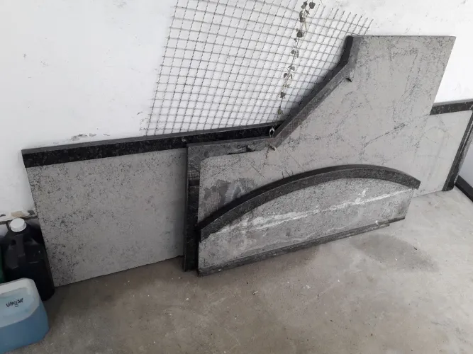 Conjunto bancada de granito