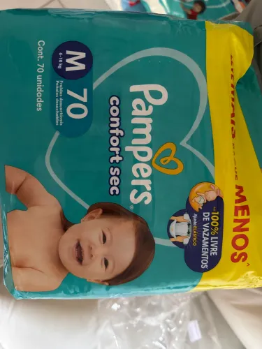 FRALDA PAMPERS CONFORT SEC M