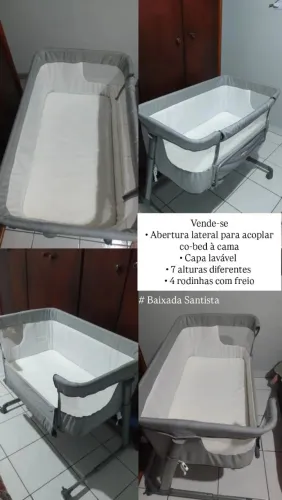 Berço acoplado para cama