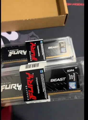 Memória RAM Kingston Fury Beast DDR4 16GB 3200MHz Nova Original