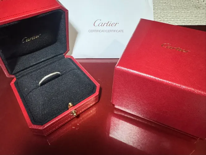 Aliança Cartier platina original