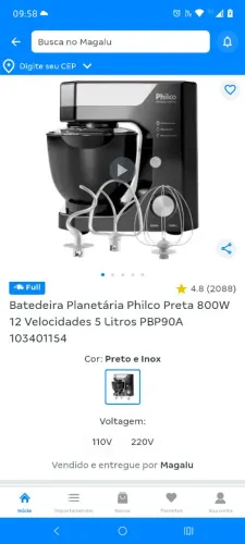 Vendo batedeira planetaria