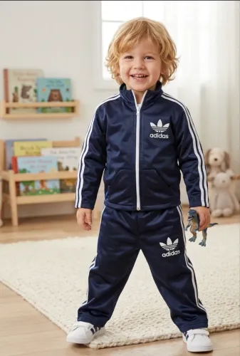Conjunto infantil inspiração Adidas preto novo tam2