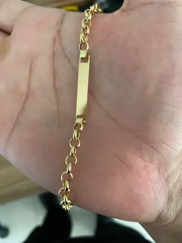 Pulseira infantil ouro 18k