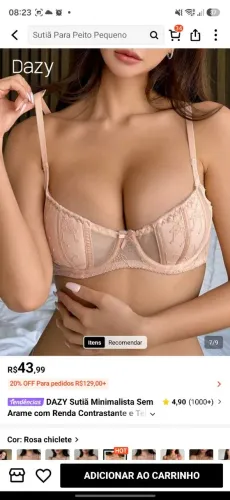 Sutia bojo com transparência