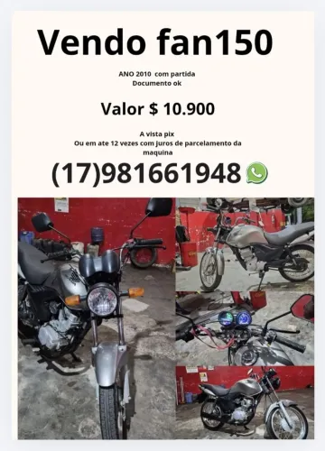 Fan 150 R$10.900