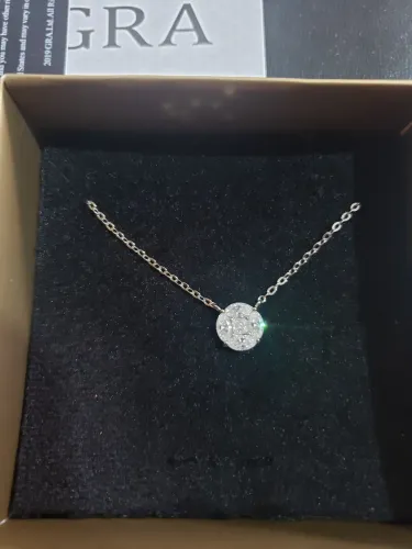 Colar prata 925 com moissanite