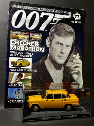 Miniatura Oficial James Bond 007 Checker Marathon Táxi 1:43 + Fascículo