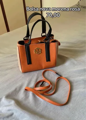 Bolsa morena rosa nova