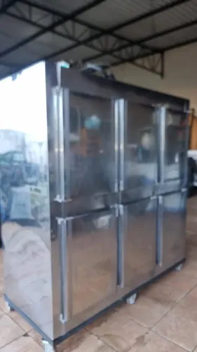 Cervejeira 6 portas de inox com rodinhas não está funcionando sem motor