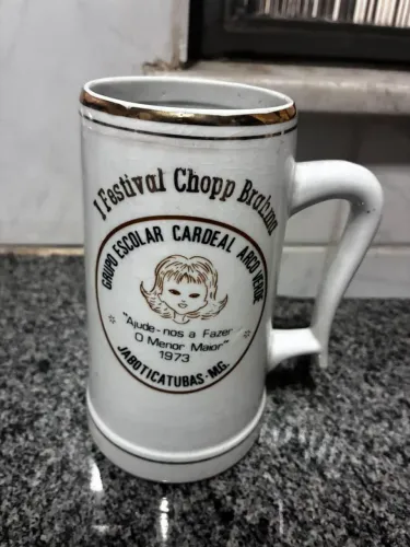 Caneca Chopp Antiga Porcelana Monte Sião 1973
