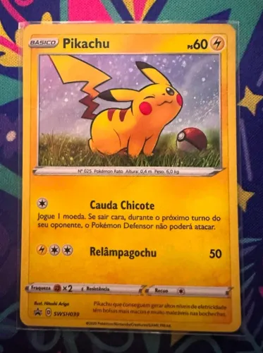 Carta Pikachu Promo Foil Espada Escudo D