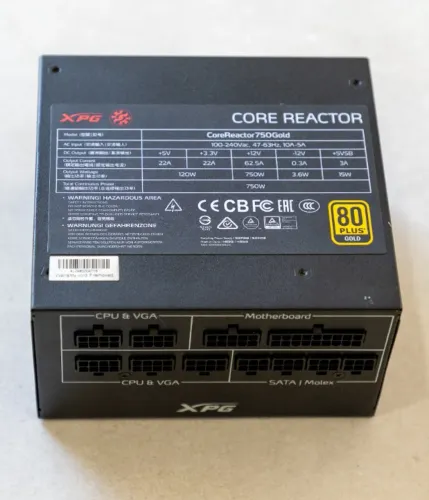 Fonte XPG Core Reactor 750W 80 Plus Gold Modular (Tier A)