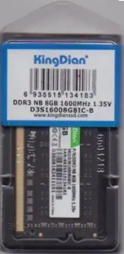 Memória RAM DDR3 capacidade 8GB