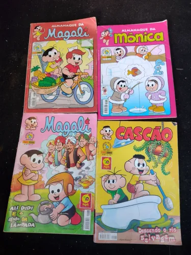 4 revistas turma da Mônica